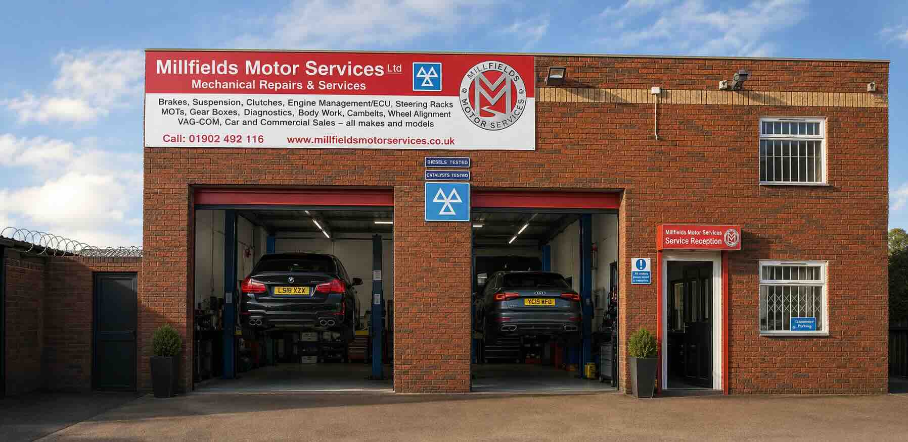 Millfields Auto Services garage, MOT and car servicing in Bilston